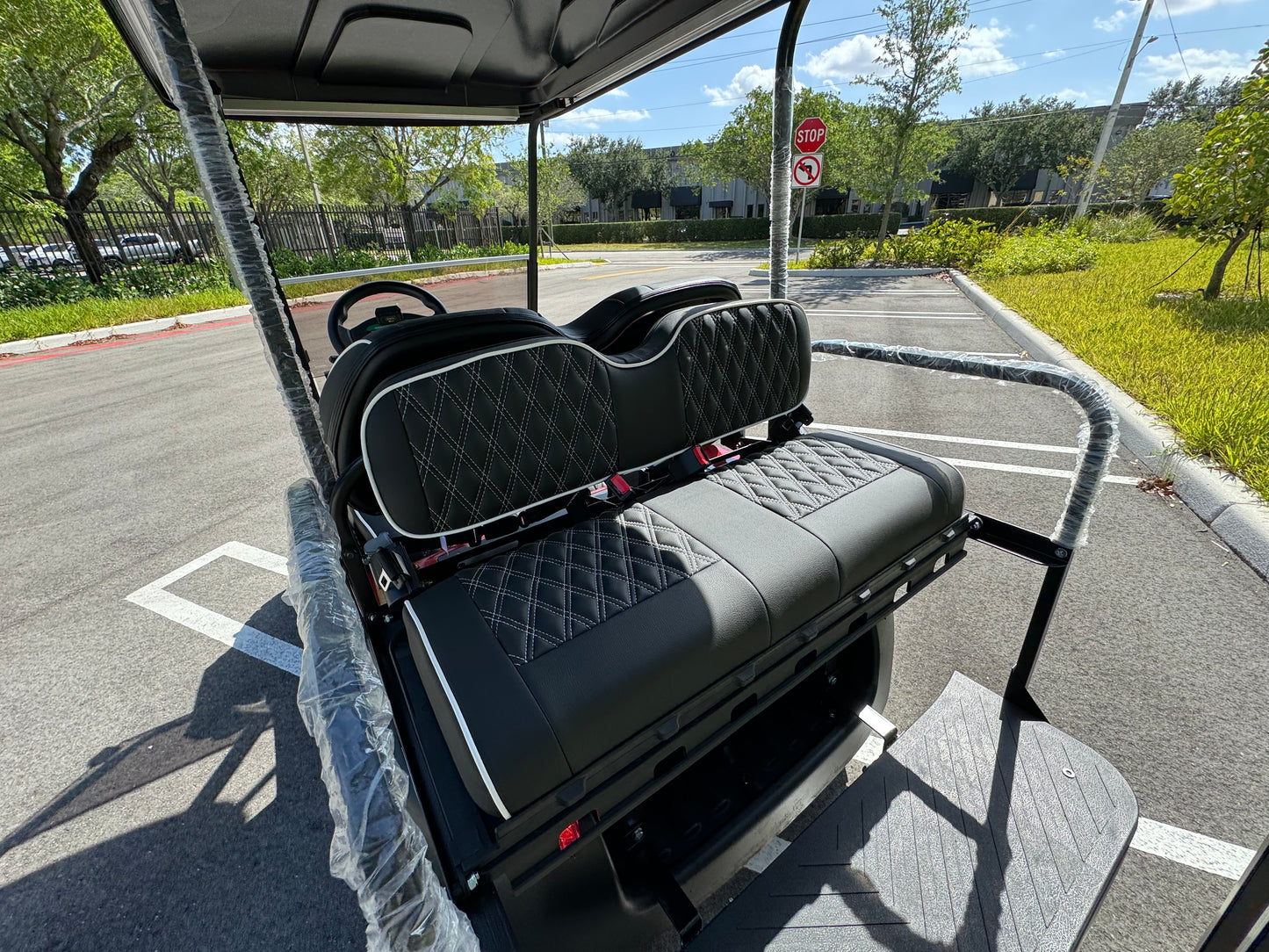 2019 Club Car Tempo - Radiant Red Tintcoat Custom Golf Cart Davie Florida. Mobile Golf Cart Repair and service. Plantation, Florida