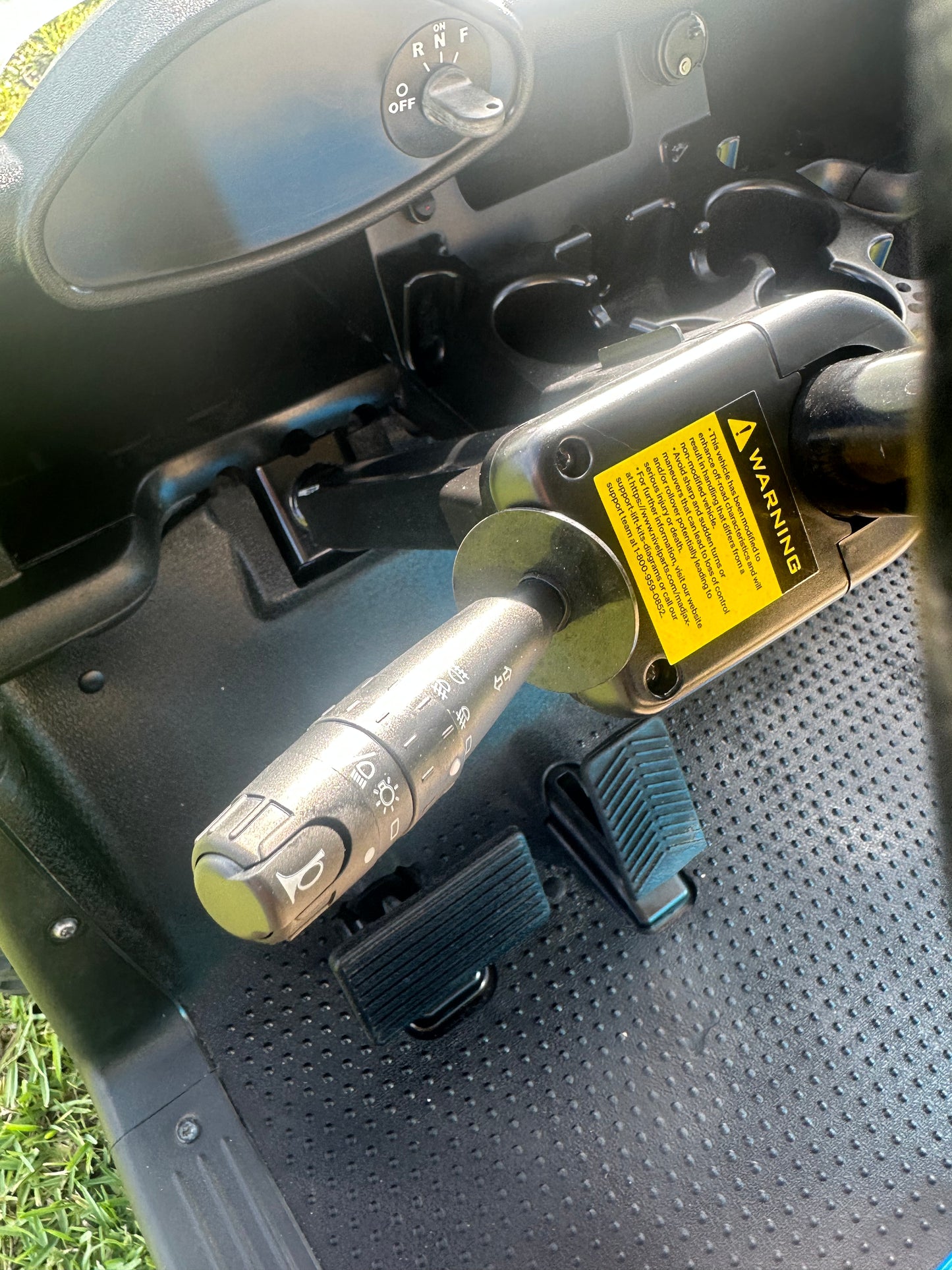 Cutting Edge Golf Carts - 2020 E-Z-GO RXV in Fort Lauderdale, FL. Brilliant blue paint, 4" lift kit, 15"x23" all-terrain wheels, fold-down backseat, deluxe light package with turn signals and horn. Style, performance, and practicality combined.