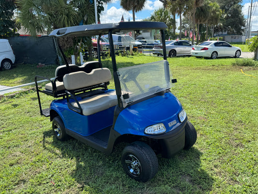 2019 E-Z-GO RXV ELITE LITHIUM GOLF CART BLUE 4 PASSENGER