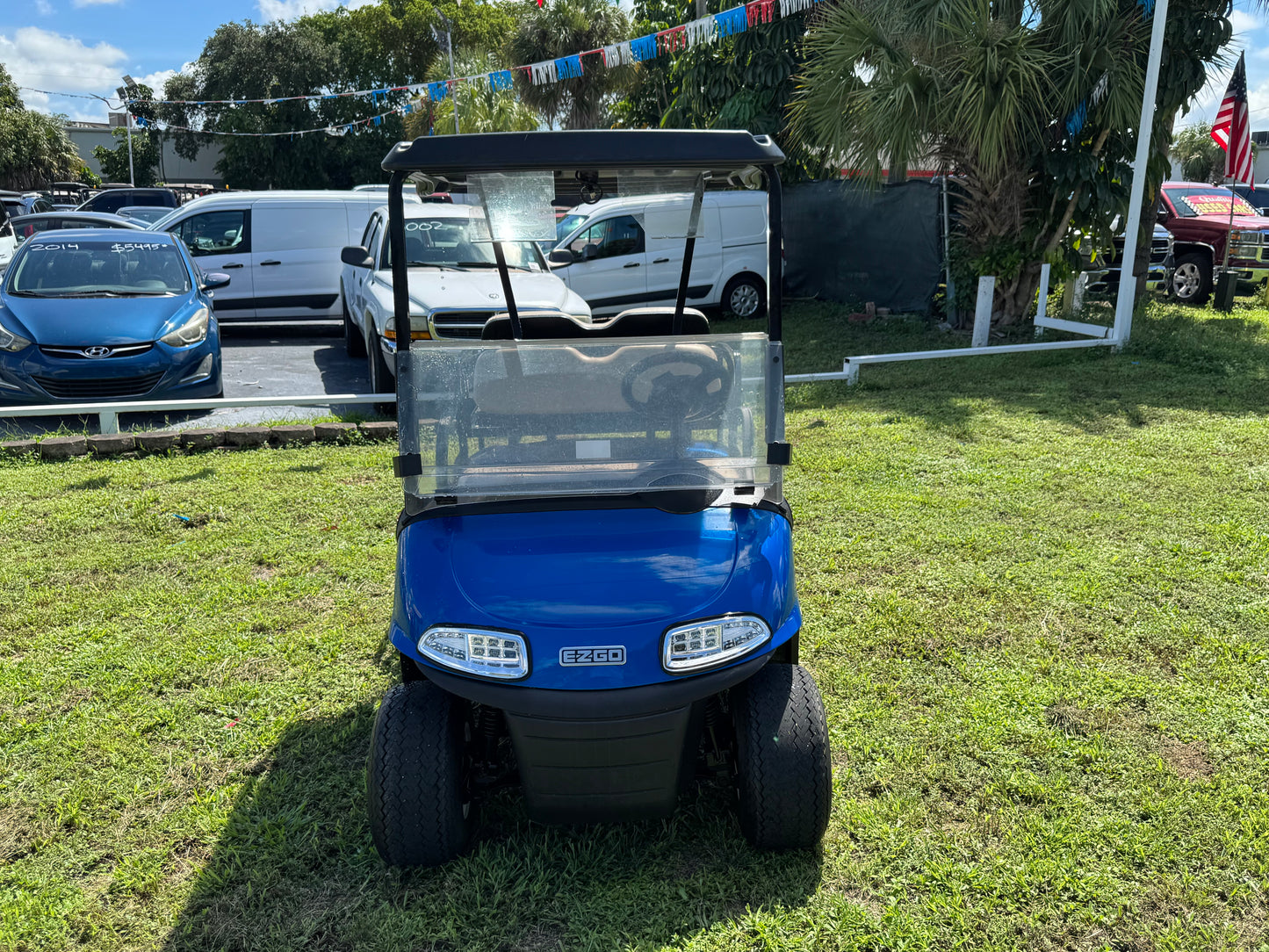 2019 E-Z-GO RXV ELITE LITHIUM GOLF CART BLUE 4 PASSENGER