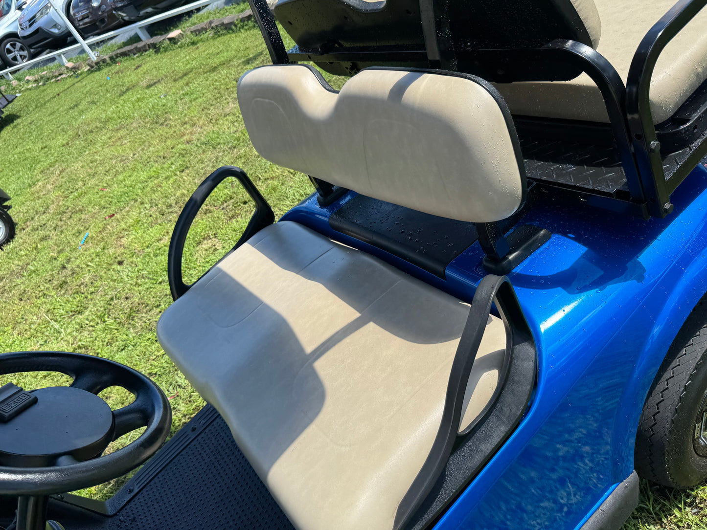 2019 E-Z-GO RXV ELITE LITHIUM GOLF CART BLUE 4 PASSENGER