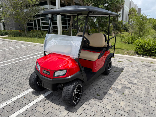 2020 CLUB CAR TEMPO LITHIUM 4 PASSENGER GOLF CART RED